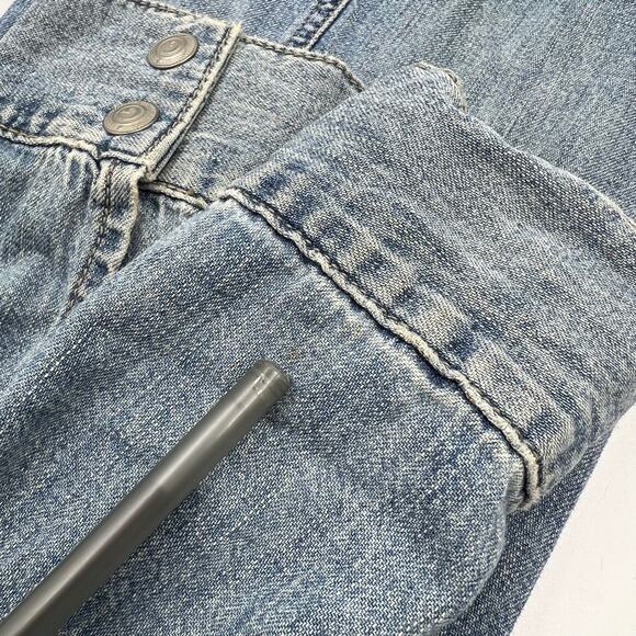 Guess Womens Vintage 90s Y2K Denim Snap Button Grunge Long Sleeve Dress Sz M - Picture 3 of 14